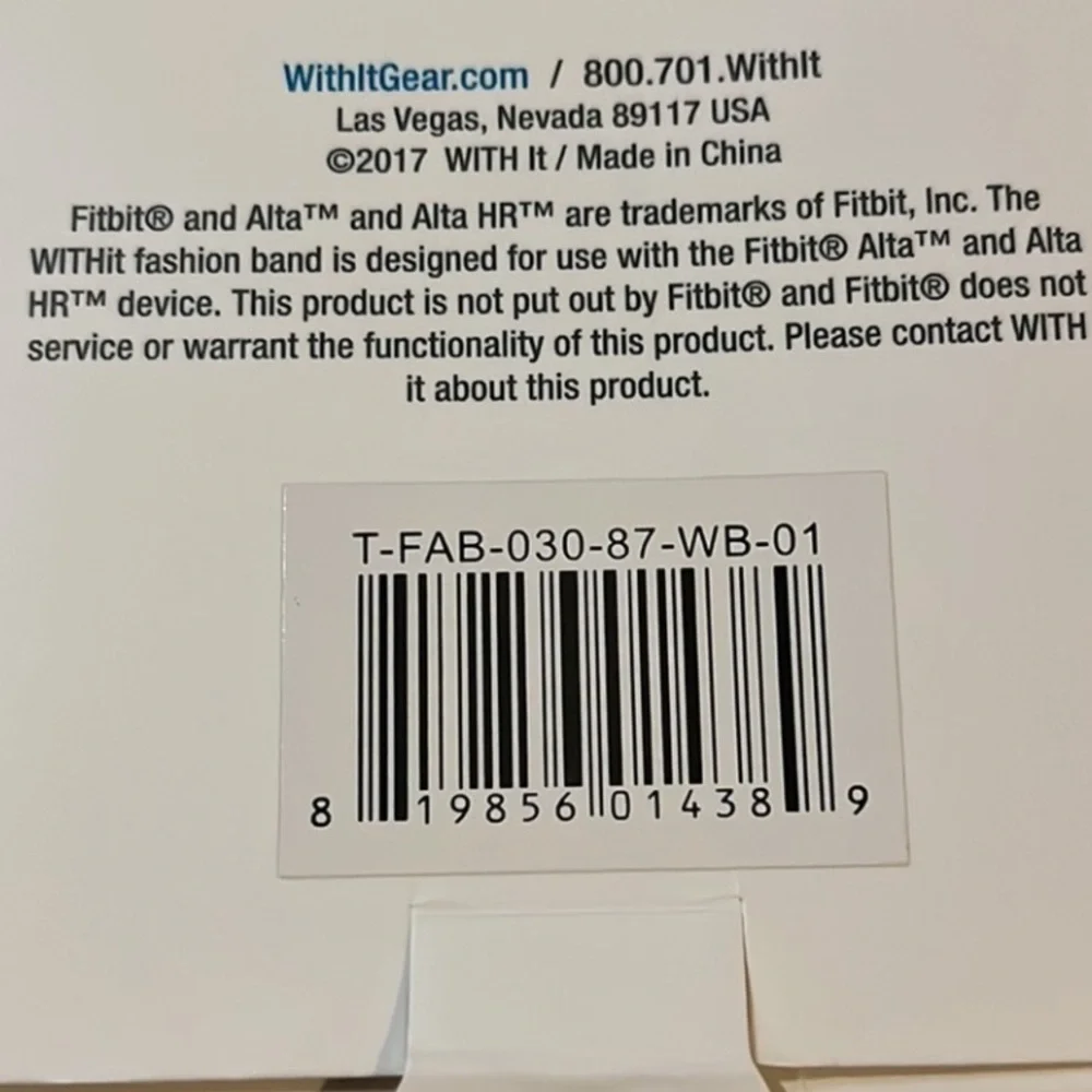 WITHIT Fitbit Alta & Fitbit Alta HR Band Set - Pink, Black, Gray NWT Retail $33.